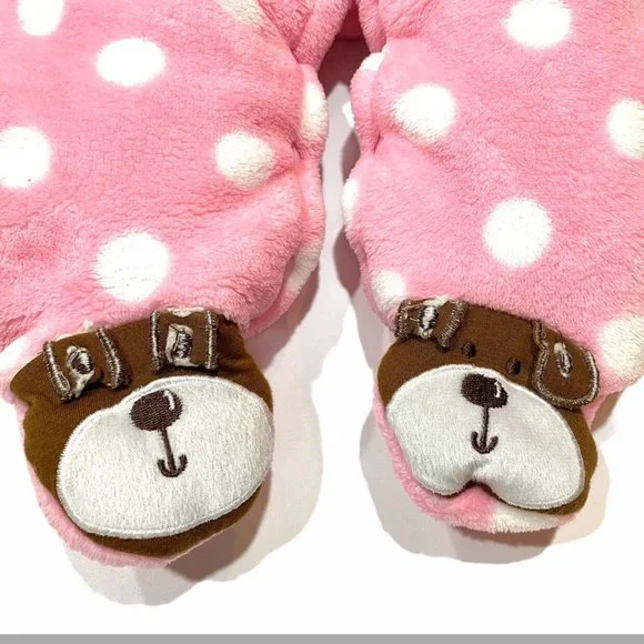 OKIE DOKIE Snowsuit 6M Pink Polka Dot - Picture 7 of 11
